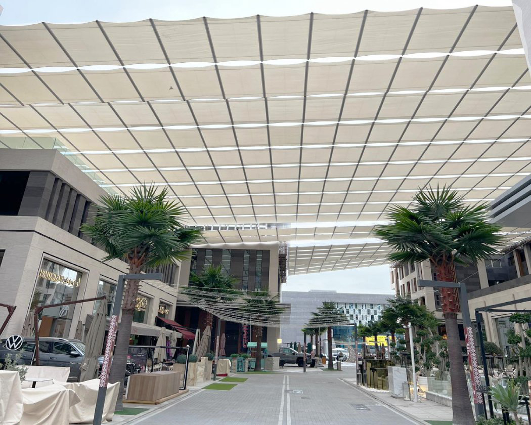 Cable Supported Roof4 Retractable Sails in Dubai